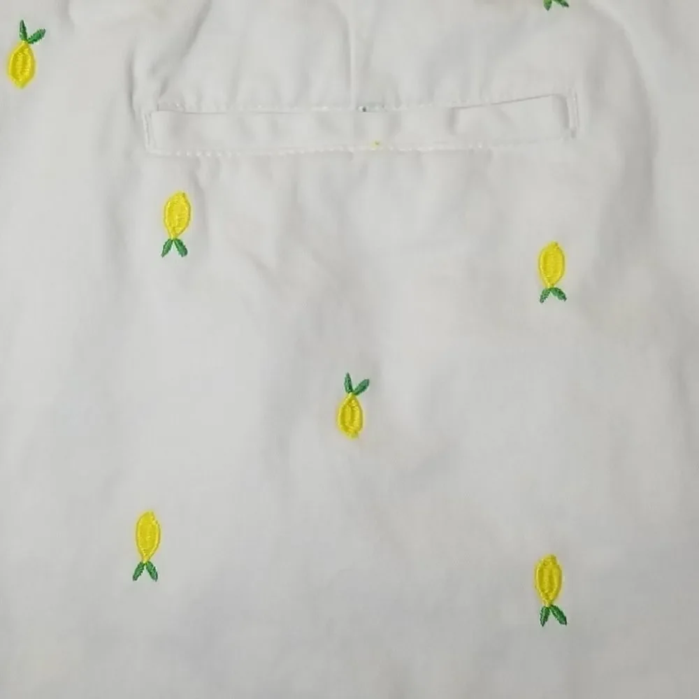🍋 Merona Embroidered Lemon  Summer Fruits Shorts